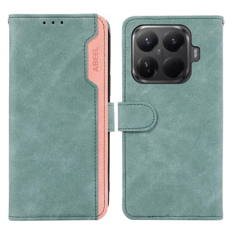 ABEEL Color Block Magnetic RFID Leather Phone Case, For Xiaomi 17, For Xiaomi 15T Pro 5G, For Xiaomi 15T 5G, For Xiaomi Poco F7 Pro / F7 Ultra Global