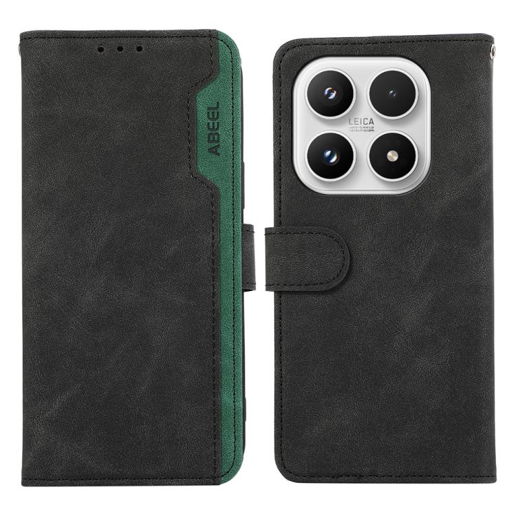ABEEL Color Block Magnetic RFID Leather Phone Case, For Xiaomi 17, For Xiaomi 15T Pro 5G, For Xiaomi 15T 5G, For Xiaomi Poco F7 Pro / F7 Ultra Global