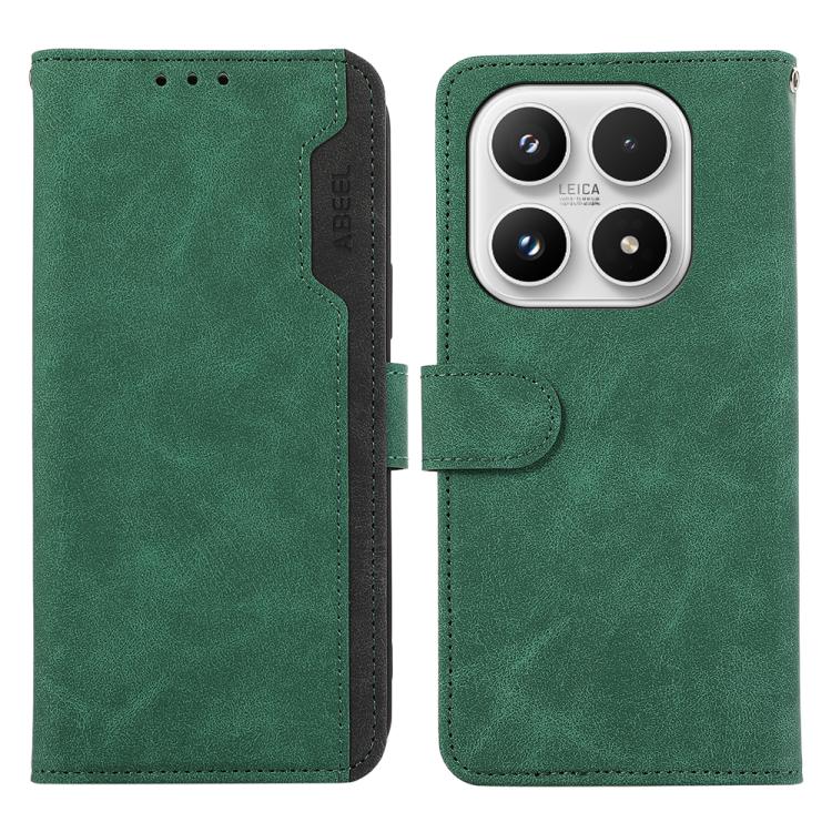 ABEEL Color Block Magnetic RFID Leather Phone Case, For Xiaomi 17, For Xiaomi 15T Pro 5G, For Xiaomi 15T 5G, For Xiaomi Poco F7 Pro / F7 Ultra Global