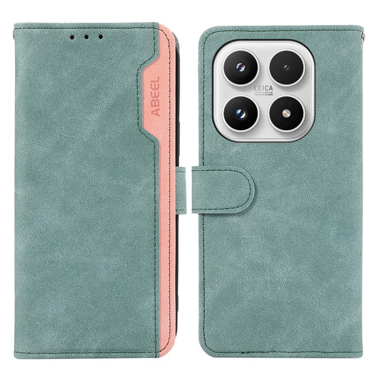 ABEEL Color Block Magnetic RFID Leather Phone Case, For Xiaomi 17, For Xiaomi 15T Pro 5G, For Xiaomi 15T 5G, For Xiaomi Poco F7 Pro / F7 Ultra Global