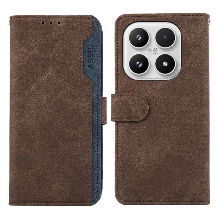 ABEEL Color Block Magnetic RFID Leather Phone Case, For Xiaomi 17, For Xiaomi 15T Pro 5G, For Xiaomi 15T 5G, For Xiaomi Poco F7 Pro / F7 Ultra Global