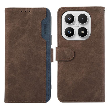 ABEEL Color Block Magnetic RFID Leather Phone Case, For Xiaomi 17, For Xiaomi 15T Pro 5G, For Xiaomi 15T 5G, For Xiaomi Poco F7 Pro / F7 Ultra Global