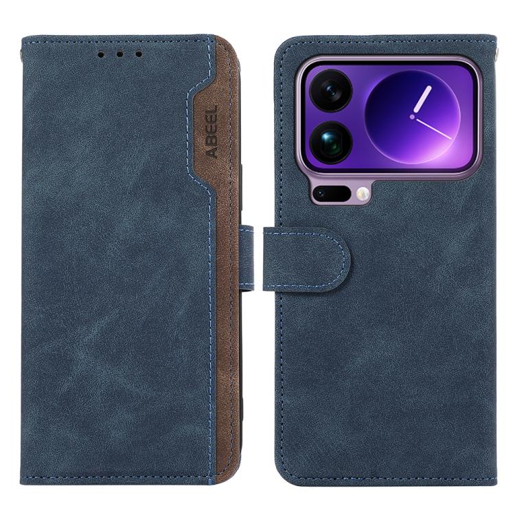 ABEEL Color Block Magnetic RFID Leather Phone Case, For Xiaomi 17 Pro Max, For Xiaomi 17 Pro, For Xiaomi 17, For Xiaomi 15T Pro 5G