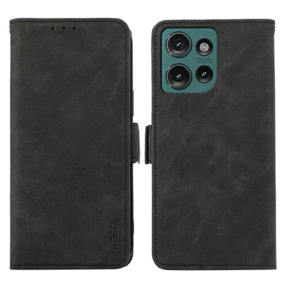 ABEEL Frosted Magnetic RFID Leather Phone Case, For Motorola Moto G55 5G, For Motorola Edge 50 5G Global Mobile Accessories - APEXEL INDIA - Mobile Lens - Mobile Camera Lens - Cellphone Accessories - Phone Lens - Smartphone Lens