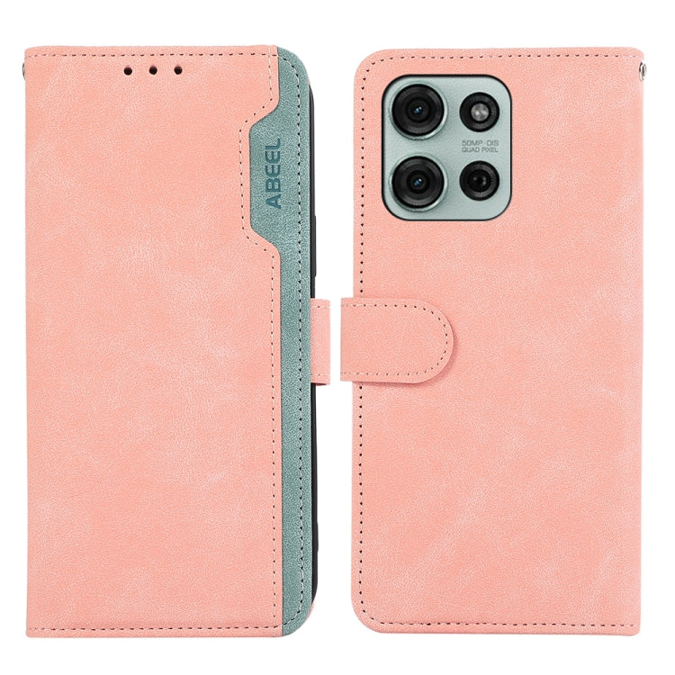 ABEEL Color Block Magnetic RFID Leather Phone Case, For Motorola Moto G15 4G / G05, For Motorola Edge 50 Neo, For Motorola Moto G75 5G, For Motorola Moto G55 5G