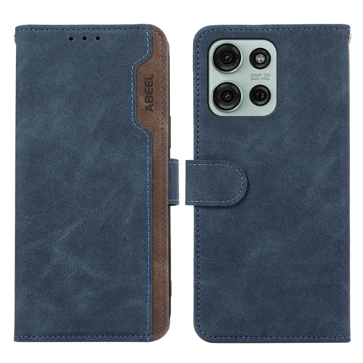 ABEEL Color Block Magnetic RFID Leather Phone Case, For Motorola Moto G15 4G / G05, For Motorola Edge 50 Neo, For Motorola Moto G75 5G, For Motorola Moto G55 5G