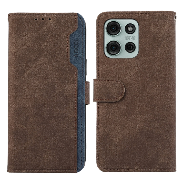 ABEEL Color Block Magnetic RFID Leather Phone Case, For Motorola Moto G15 4G / G05, For Motorola Edge 50 Neo, For Motorola Moto G75 5G, For Motorola Moto G55 5G