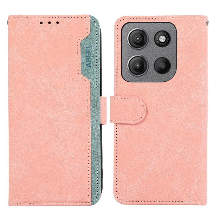 ABEEL Color Block Magnetic RFID Leather Phone Case, For Motorola Moto G15 4G / G05, For Motorola Edge 50 Neo, For Motorola Moto G75 5G, For Motorola Moto G55 5G