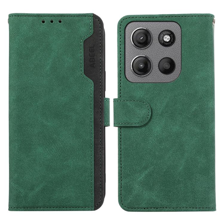 ABEEL Color Block Magnetic RFID Leather Phone Case, For Motorola Moto G15 4G / G05, For Motorola Edge 50 Neo, For Motorola Moto G75 5G, For Motorola Moto G55 5G