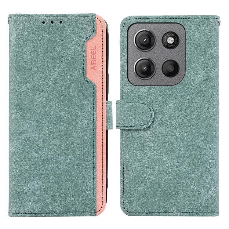 ABEEL Color Block Magnetic RFID Leather Phone Case, For Motorola Moto G15 4G / G05, For Motorola Edge 50 Neo, For Motorola Moto G75 5G, For Motorola Moto G55 5G