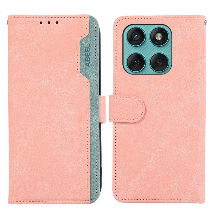 ABEEL Color Block Magnetic RFID Leather Phone Case, For Motorola Edge 60 Fusion, For Motorola Moto G15 4G / G05, For Motorola Edge 50 Neo, For Motorola Moto G75 5G