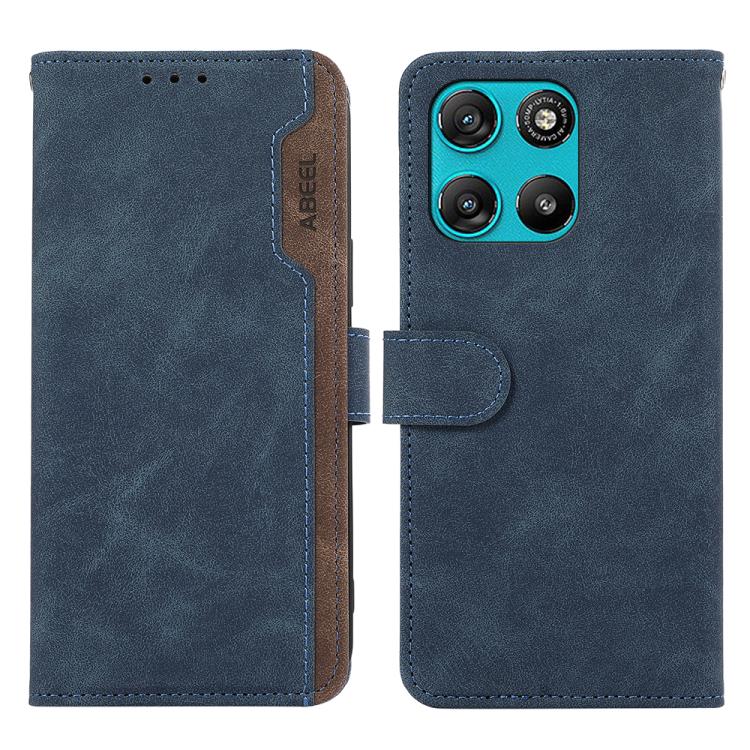 ABEEL Color Block Magnetic RFID Leather Phone Case, For Motorola Moto G57 Power/G67 Power, For Motorola Edge 70 5G, For Motorola Edge 60 Neo 5G, For Motorola Moto G06 4G