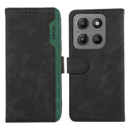 ABEEL Color Block Magnetic RFID Leather Phone Case, For Motorola X70 Air Pro / Signature, For Motorola Moto G17 4G/G17 Power 4G, For Motorola Moto G77 5G / G67 5G, For Motorola Edge 70 Fusion 5G
