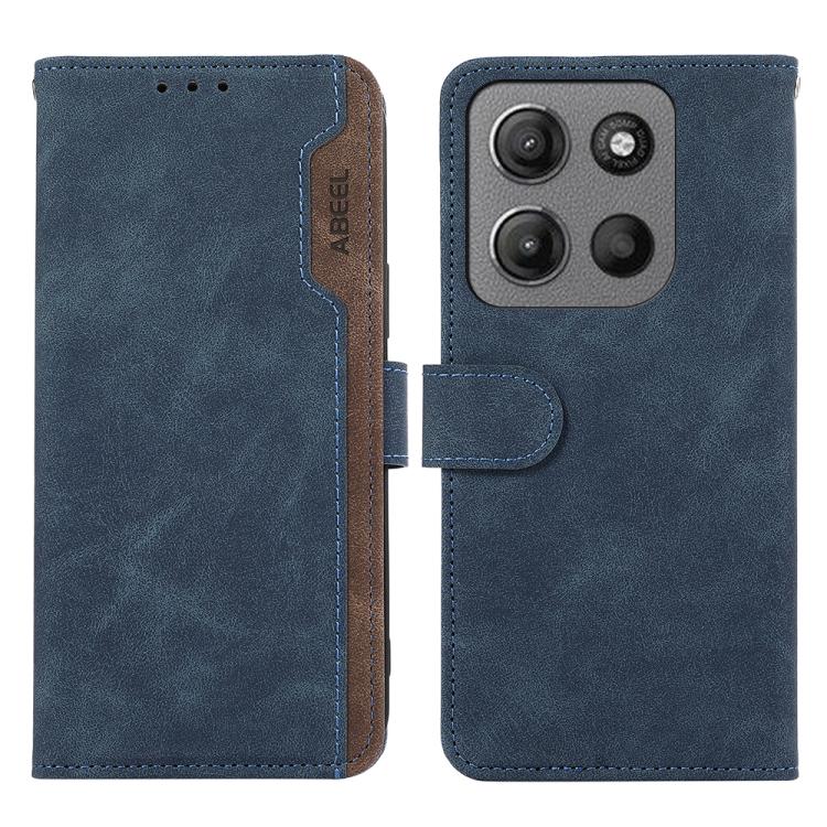 ABEEL Color Block Magnetic RFID Leather Phone Case, For Motorola X70 Air Pro / Signature, For Motorola Moto G17 4G/G17 Power 4G, For Motorola Moto G77 5G / G67 5G, For Motorola Edge 70 Fusion 5G