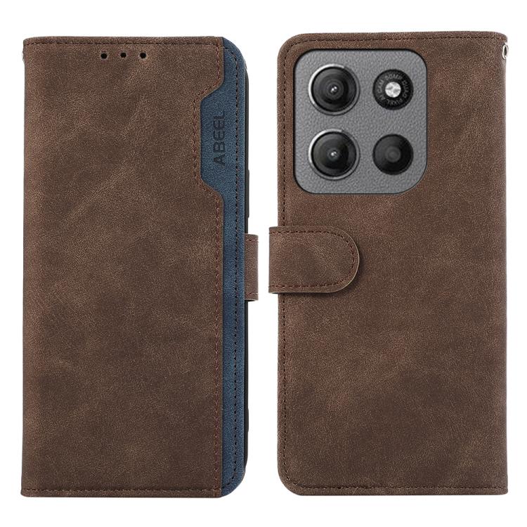 ABEEL Color Block Magnetic RFID Leather Phone Case, For Motorola X70 Air Pro / Signature, For Motorola Moto G17 4G/G17 Power 4G, For Motorola Moto G77 5G / G67 5G, For Motorola Edge 70 Fusion 5G