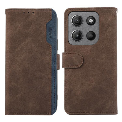ABEEL Color Block Magnetic RFID Leather Phone Case, For Motorola X70 Air Pro / Signature, For Motorola Moto G17 4G/G17 Power 4G, For Motorola Moto G77 5G / G67 5G, For Motorola Edge 70 Fusion 5G