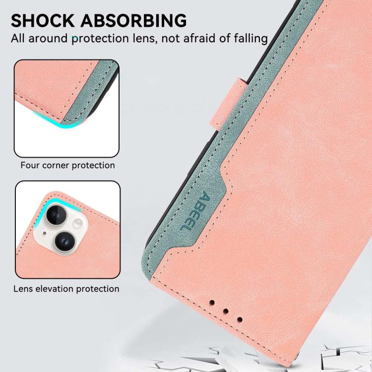 ABEEL Color Block Magnetic RFID Leather Phone Case, For Motorola Edge 70 Max 5G, For Motorola Moto G Max / G87 / G77 5G, For Motorola X70 Air Pro / Signature, For Motorola Moto G17 4G/G17 Power 4G