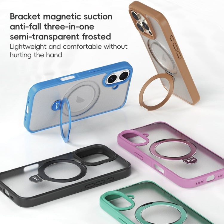 ZGA Magsafe Holder PC Hybrid TPU Phone Case, For iPhone 16 Plus, For iPhone 16 Apple Accessories engzga4835 iPhone 16 Plus - ZGA - Mobile Lens - Mobile Camera Lens - Cellphone Accessories - Phone Lens - Smartphone Lens