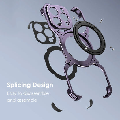 Mechanical Arm Borderless MagSafe Holder Metal Phone Case, For iPhone 16 Pro Max, For iPhone 16 Pro Apple Accessories engmec4843 iPhone 16 Pro Max - APEXEL INDIA - Mobile Lens - Mobile Camera Lens - Cellphone Accessories - Phone Lens - Smartphone Lens