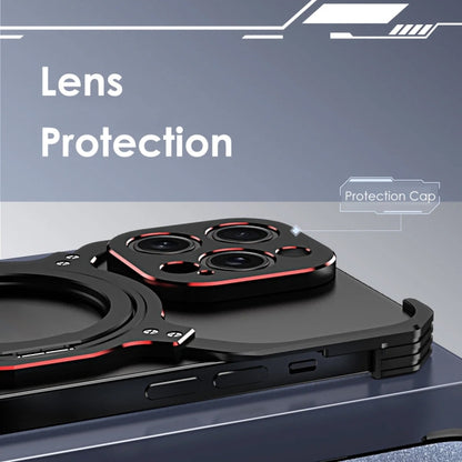 Mechanical Arm Borderless MagSafe Holder Metal Phone Case, For iPhone 16 Pro Max, For iPhone 16 Pro Apple Accessories engmec4843 iPhone 16 Pro Max - APEXEL INDIA - Mobile Lens - Mobile Camera Lens - Cellphone Accessories - Phone Lens - Smartphone Lens