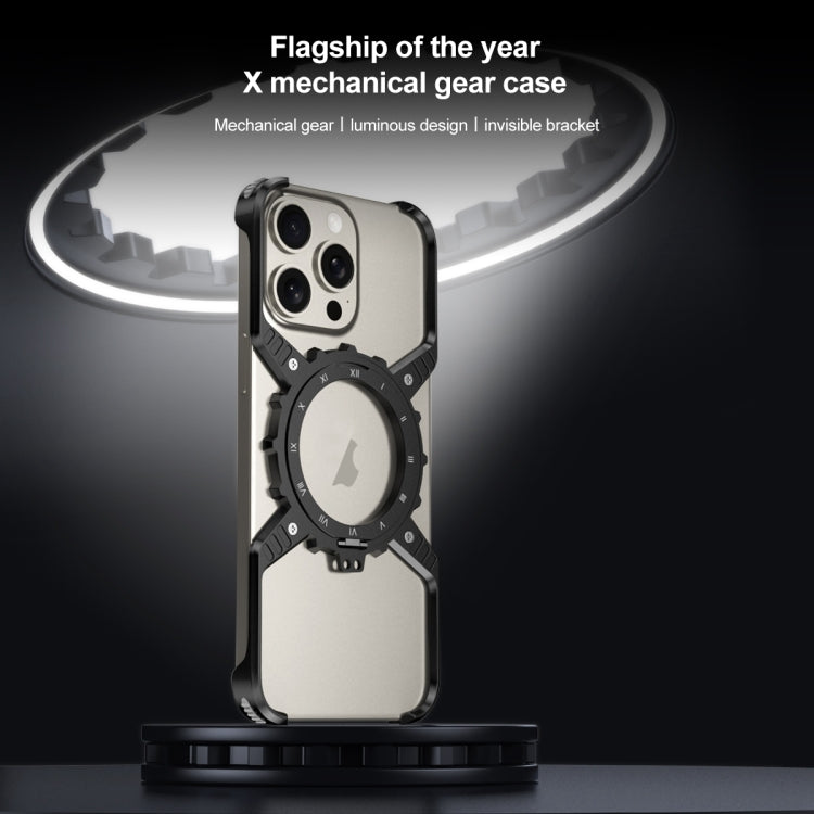 Mechanical Gear MagSafe Holder Borderless Metal Phone Case, For iPhone 16 Pro Max, For iPhone 16 Pro, For iPhone 16 Plus / 15 Pro Max, For iPhone 16, For iPhone 15 / 14 / 13 Pro Max, For iPhone 15 Pro / 14 Pro / 13 Pro, For iPhone 15 / 14 / 13 Apple Accessories engmec4844 iPhone 16 Pro Max - APEXEL INDIA - Mobile Lens - Mobile Camera Lens - Cellphone Accessories - Phone Lens - Smartphone Lens