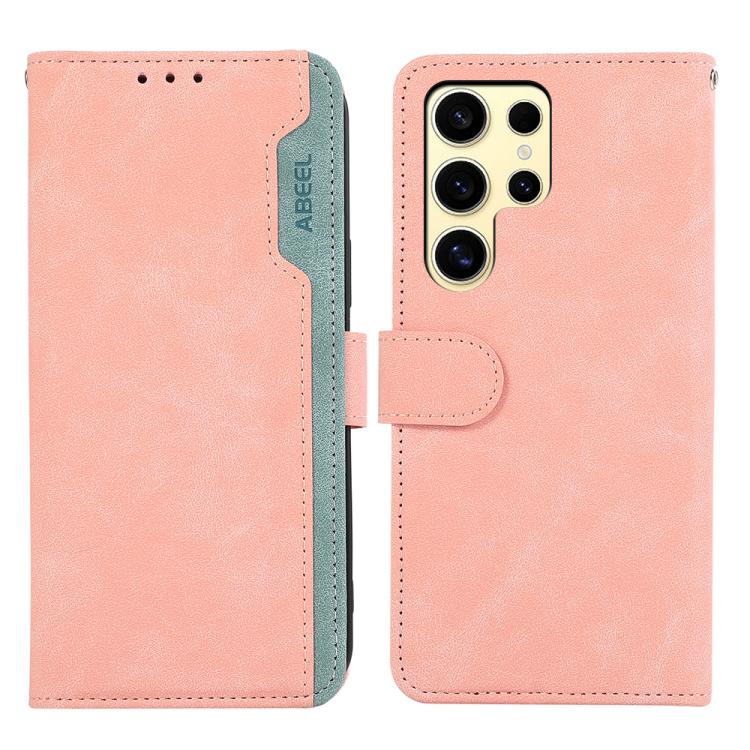 ABEEL Color Block Magnetic RFID Leather Phone Case, For Samsung Galaxy S26 Ultra 5G, For Samsung Galaxy S26 5G, For Samsung Galaxy S25 FE 5G, For Samsung Galaxy S25 Edge 5G