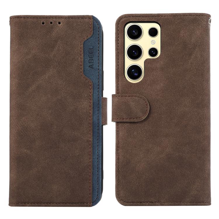 ABEEL Color Block Magnetic RFID Leather Phone Case, For Samsung Galaxy S26 Ultra 5G, For Samsung Galaxy S26 5G, For Samsung Galaxy S25 FE 5G, For Samsung Galaxy S25 Edge 5G