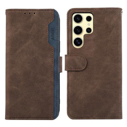 ABEEL Color Block Magnetic RFID Leather Phone Case, For Samsung Galaxy S26 Ultra 5G, For Samsung Galaxy S26 5G, For Samsung Galaxy S25 FE 5G, For Samsung Galaxy S25 Edge 5G
