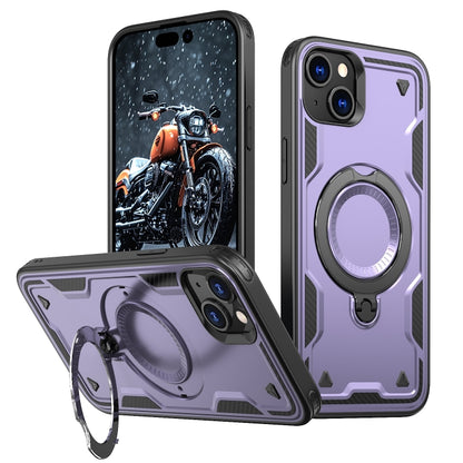 PC Hybrid TPU Armor MagSafe Ring Holder Phone Case, For iPhone 15, For iPhone 14 Plus, For iPhone 14 Apple Accessories engpc-4868 iPhone 15 - APEXEL INDIA - Mobile Lens - Mobile Camera Lens - Cellphone Accessories - Phone Lens - Smartphone Lens