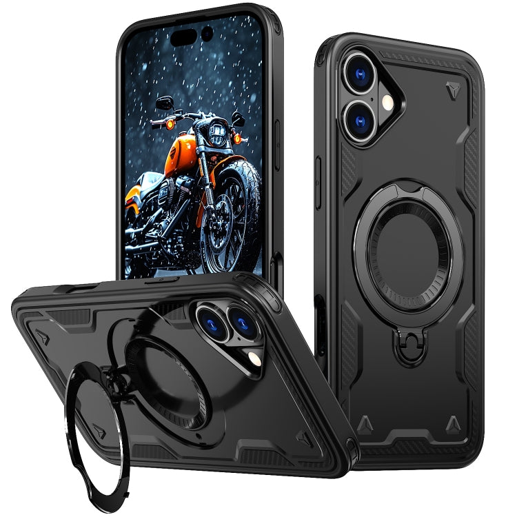PC Hybrid TPU Armor MagSafe Ring Holder Phone Case, For iPhone 16 Apple Accessories engpc-4871 iPhone 16 - APEXEL INDIA - Mobile Lens - Mobile Camera Lens - Cellphone Accessories - Phone Lens - Smartphone Lens