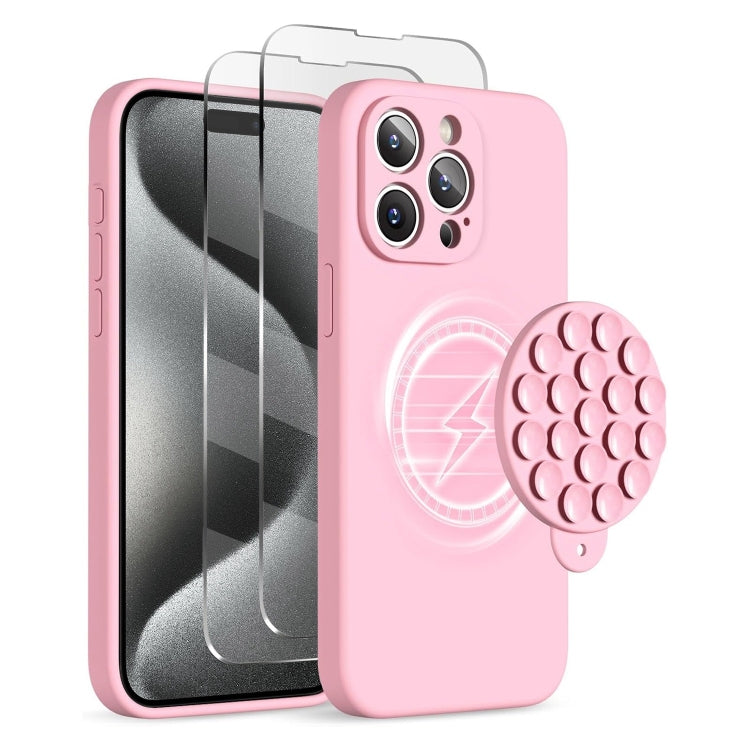 Silicone Suction Cup MagSafe Phone Case with Screen Film, For iPhone 16, For iPhone 15 Pro Max, For iPhone 15 Pro Apple Accessories engsil4920 iPhone 16 - APEXEL INDIA - Mobile Lens - Mobile Camera Lens - Cellphone Accessories - Phone Lens - Smartphone Lens