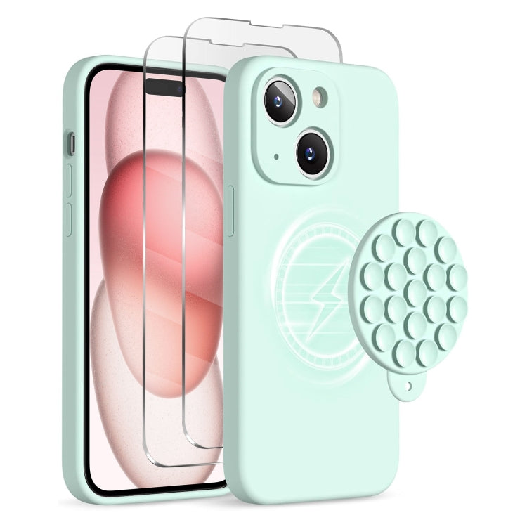 Silicone Suction Cup MagSafe Phone Case with Screen Film, For iPhone 15 Plus, For iPhone 15, For iPhone 14 Plus Apple Accessories engsil4914 iPhone 15 Plus - APEXEL INDIA - Mobile Lens - Mobile Camera Lens - Cellphone Accessories - Phone Lens - Smartphone Lens