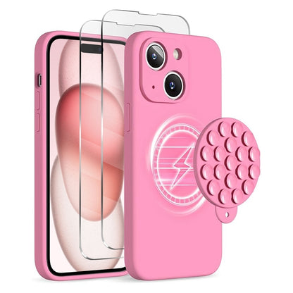 Silicone Suction Cup MagSafe Phone Case with Screen Film, For iPhone 15 Plus, For iPhone 15, For iPhone 14 Plus Apple Accessories engsil4914 iPhone 15 Plus - APEXEL INDIA - Mobile Lens - Mobile Camera Lens - Cellphone Accessories - Phone Lens - Smartphone Lens