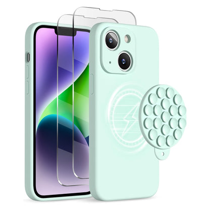 Silicone Suction Cup MagSafe Phone Case with Screen Film, For iPhone 15 Plus, For iPhone 15, For iPhone 14 Plus Apple Accessories engsil4914 iPhone 15 Plus - APEXEL INDIA - Mobile Lens - Mobile Camera Lens - Cellphone Accessories - Phone Lens - Smartphone Lens