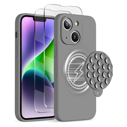 Silicone Suction Cup MagSafe Phone Case with Screen Film, For iPhone 15 Plus, For iPhone 15, For iPhone 14 Plus Apple Accessories engsil4914 iPhone 15 Plus - APEXEL INDIA - Mobile Lens - Mobile Camera Lens - Cellphone Accessories - Phone Lens - Smartphone Lens