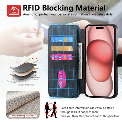 CaseNeo MagSafe RFID Anti-theft Retro Leather Phone Case, For iPhone 15 Apple Accessories engcas4922 iPhone 15 - CaseNeo - Mobile Lens - Mobile Camera Lens - Cellphone Accessories - Phone Lens - Smartphone Lens