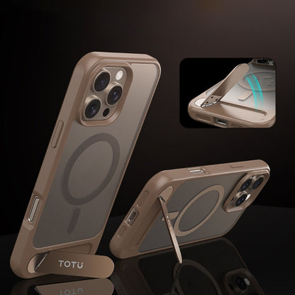 TOTU PC-25 Skin Feel MagSafe Magnetic Stand Phone Case, For iPhone 16 Pro Max, For iPhone 16 Pro, For iPhone 15 Pro Max, For iPhone 15 Pro Apple Accessories engtot4935 iPhone 16 Pro Max - TOTUDESIGN - Mobile Lens - Mobile Camera Lens - Cellphone Accessories - Phone Lens - Smartphone Lens