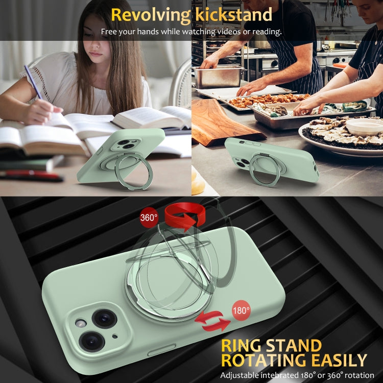 Liquid Silicone MagSafe Phone Case with Rotating Holder, For iPhone 15, For iPhone 14 Plus, For iPhone 14, For iPhone 14 Pro Apple Accessories engliq4940 iPhone 15 - APEXEL INDIA - Mobile Lens - Mobile Camera Lens - Cellphone Accessories - Phone Lens - Smartphone Lens