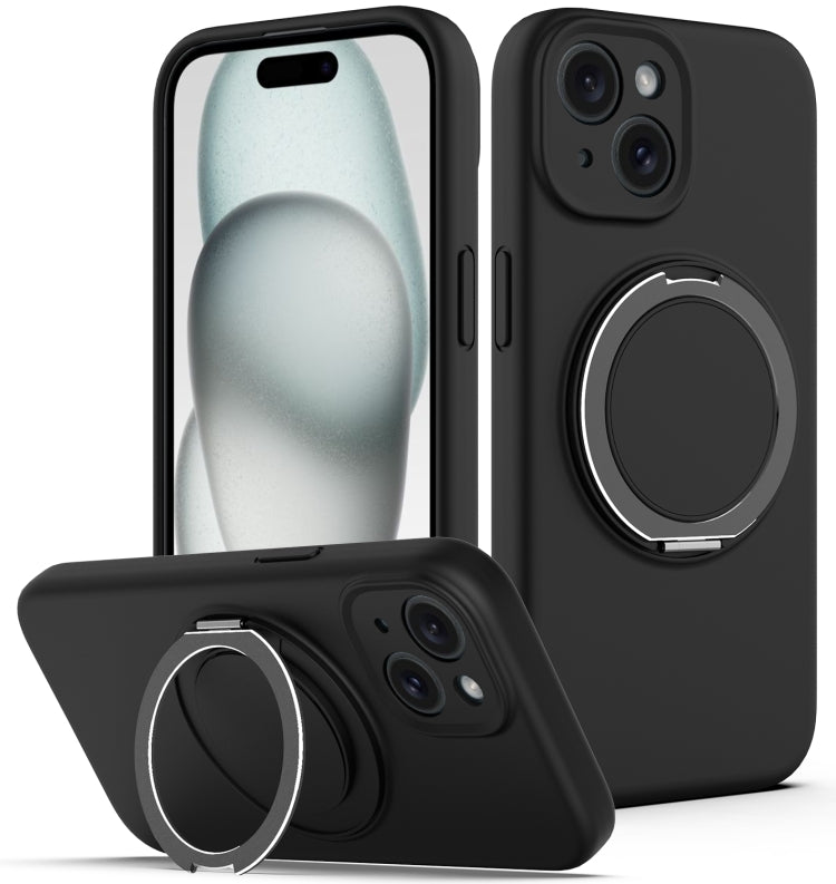 Liquid Silicone MagSafe Phone Case with Rotating Holder, For iPhone 15, For iPhone 14 Plus, For iPhone 14, For iPhone 14 Pro Apple Accessories engliq4940 iPhone 15 - APEXEL INDIA - Mobile Lens - Mobile Camera Lens - Cellphone Accessories - Phone Lens - Smartphone Lens