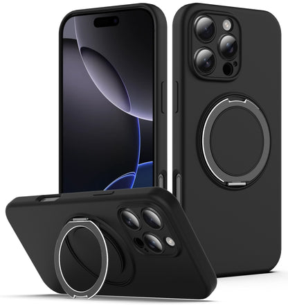 Liquid Silicone MagSafe Phone Case with Rotating Holder, For iPhone 15, For iPhone 14 Plus, For iPhone 14, For iPhone 14 Pro Apple Accessories engliq4940 iPhone 15 - APEXEL INDIA - Mobile Lens - Mobile Camera Lens - Cellphone Accessories - Phone Lens - Smartphone Lens
