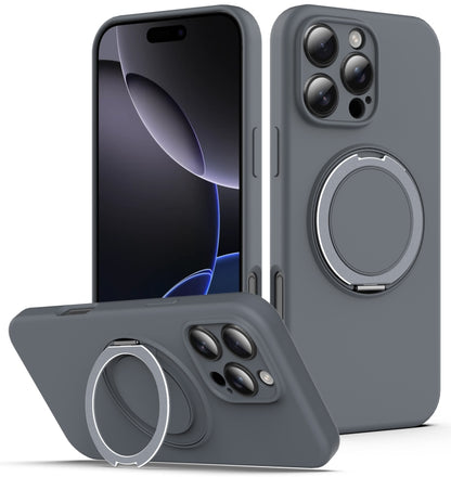 Liquid Silicone MagSafe Phone Case with Rotating Holder, For iPhone 15, For iPhone 14 Plus, For iPhone 14, For iPhone 14 Pro Apple Accessories engliq4940 iPhone 15 - APEXEL INDIA - Mobile Lens - Mobile Camera Lens - Cellphone Accessories - Phone Lens - Smartphone Lens