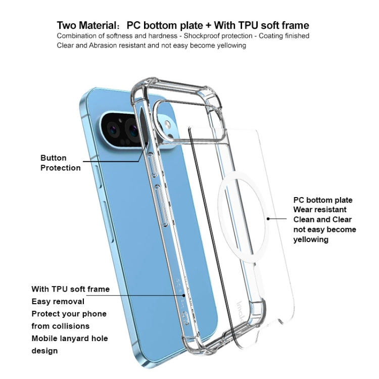 IMAK Space Shield PC + TPU Airbag Shockproof MagSafe Phone Case, For Google Pixel 9 Pro XL, For Google Pixel 9 / 9 Pro engima3679 Mobile Accessories - imak - Mobile Lens - Mobile Camera Lens - Cellphone Accessories - Phone Lens - Smartphone Lens