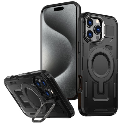 Shield Hollow Frame Holder MagSafe Phone Case, For iPhone 16, For iPhone 15 Pro Max, For iPhone 15 Pro Apple Accessories engshi4943 iPhone 16 - APEXEL INDIA - Mobile Lens - Mobile Camera Lens - Cellphone Accessories - Phone Lens - Smartphone Lens