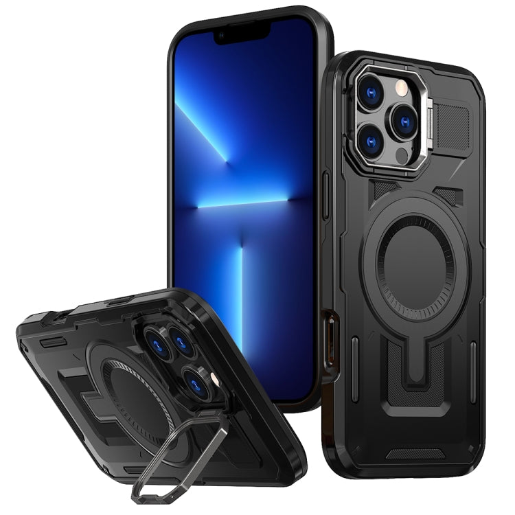 Shield Hollow Frame Holder MagSafe Phone Case, For iPhone 13 Pro, For iPhone 13, For iPhone 12 / 12 Pro Apple Accessories engshi4951 More iPhone Cases - APEXEL INDIA - Mobile Lens - Mobile Camera Lens - Cellphone Accessories - Phone Lens - Smartphone Lens