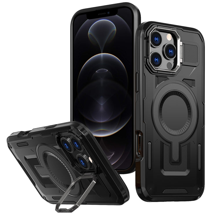 Shield Hollow Frame Holder MagSafe Phone Case, For iPhone 13 Pro, For iPhone 13, For iPhone 12 / 12 Pro Apple Accessories engshi4951 More iPhone Cases - APEXEL INDIA - Mobile Lens - Mobile Camera Lens - Cellphone Accessories - Phone Lens - Smartphone Lens