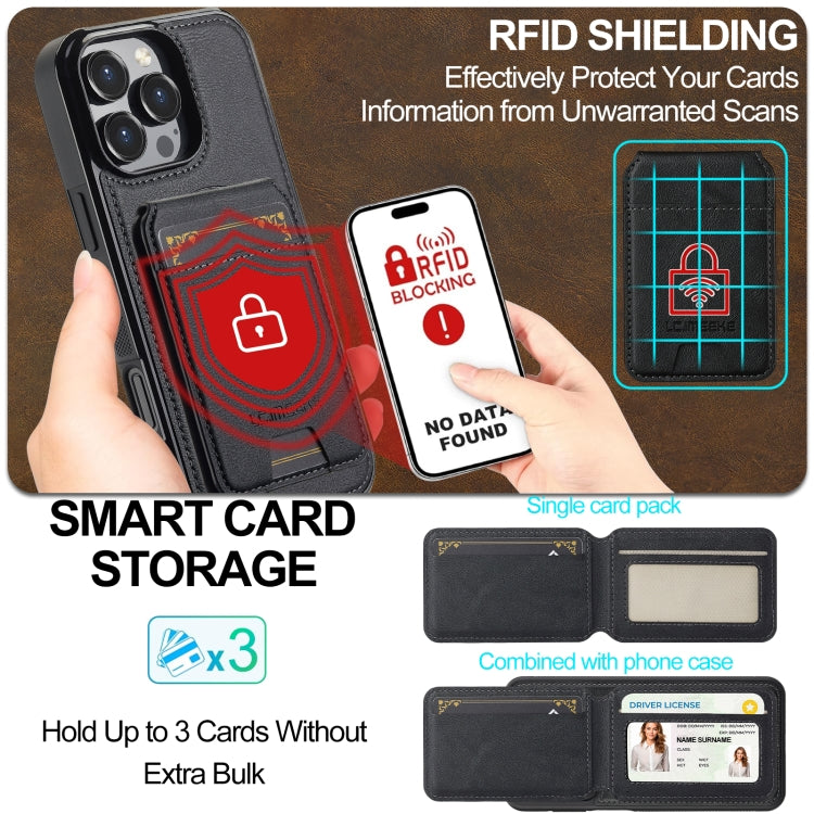 LC.IMEEKE L3 Series Detachable RFID Card Bag Magsafe Phone Case, For iPhone 16 Pro Max, For iPhone 16 Pro, For iPhone 16 Plus, For iPhone 16 Apple Accessories englc-4959 iPhone 16 Pro Max - LC.IMEEKE - Mobile Lens - Mobile Camera Lens - Cellphone Accessories - Phone Lens - Smartphone Lens