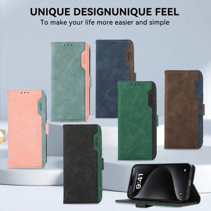 ABEEL Color Block Magnetic RFID Leather Phone Case, For Google Pixel 11 Pro XL, For Google Pixel 11 / 11 Pro, For Google Pixel 10a, For Google Pixel 9a