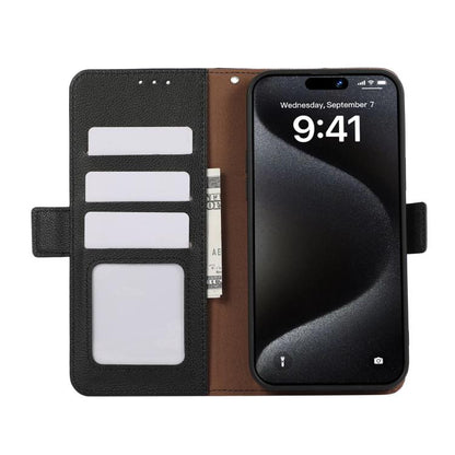 ABEEL Side-Magnetic Litchi Pattern Leather RFID Phone Case, For OnePlus Ace 5 Pro / Ace 5, For OnePlus 13 engabe3795 Mobile Accessories - APEXEL INDIA - Mobile Lens - Mobile Camera Lens - Cellphone Accessories - Phone Lens - Smartphone Lens