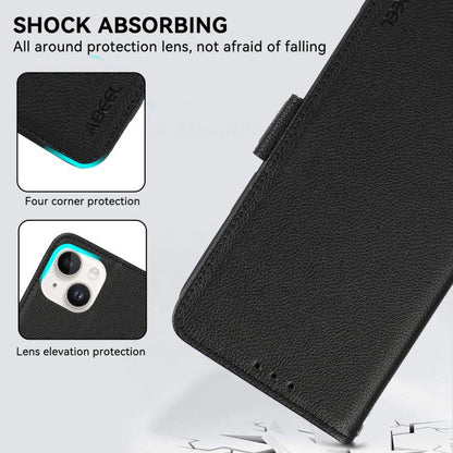 ABEEL Side-Magnetic Litchi Pattern Leather RFID Phone Case, For OnePlus Nord CE6 Lite 5G Global, For OnePlus Ace 6 Ultra, For OnePlus 15T, For OnePlus Turbo 6 / 6V, For OnePlus 15R / Ace 6 / Ace 6T, For OnePlus 15