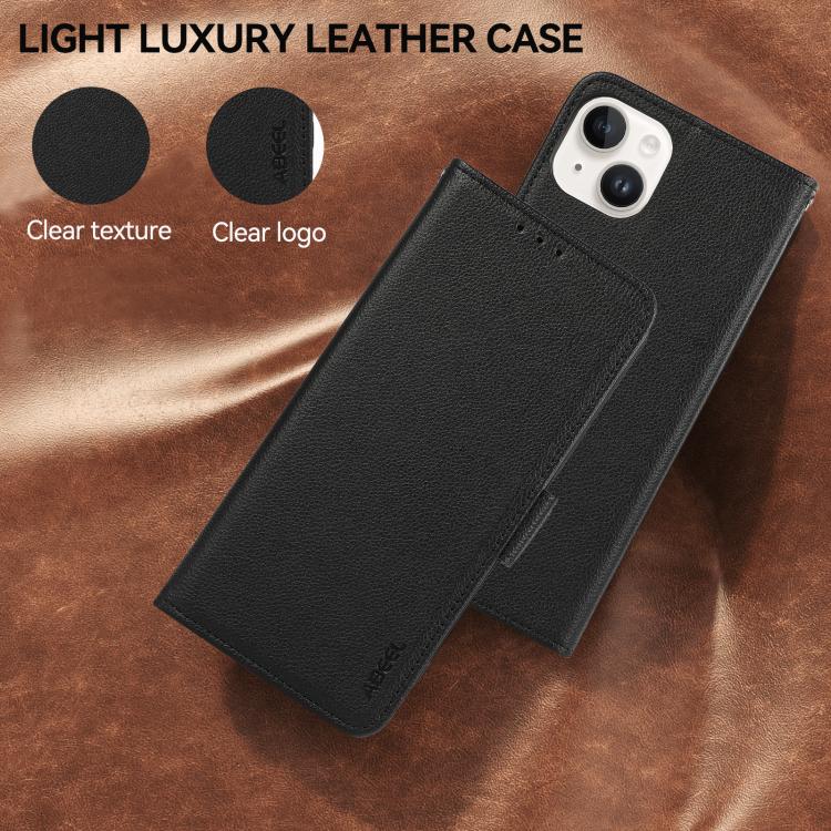 ABEEL Side-Magnetic Litchi Pattern Leather RFID Phone Case, For OnePlus Nord CE6 Lite 5G Global, For OnePlus Ace 6 Ultra, For OnePlus 15T, For OnePlus Turbo 6 / 6V, For OnePlus 15R / Ace 6 / Ace 6T, For OnePlus 15